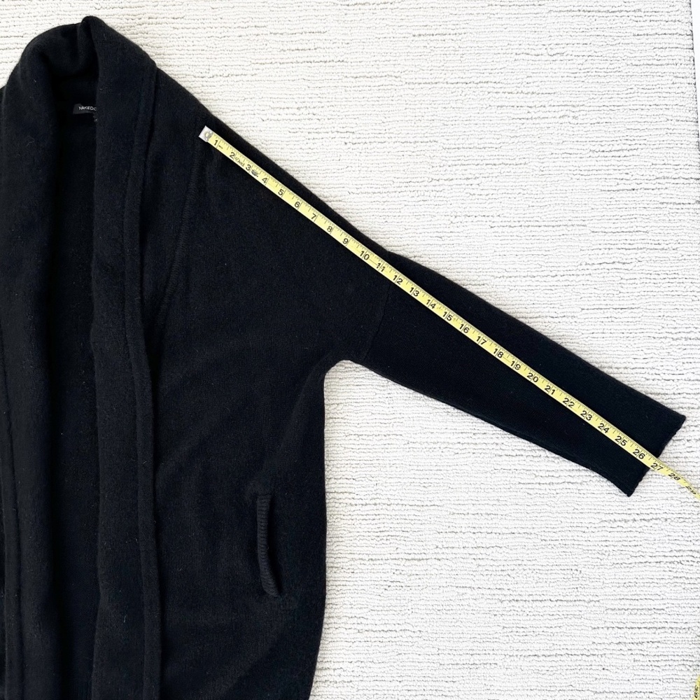 NAKEDCASHMERE River Women’s S Black Open Front Cardigan Oversized Luxe Cozy - Picture 9 of 12